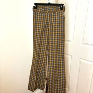VINTAGE JCPenney Brown and Blue Plaid Pants